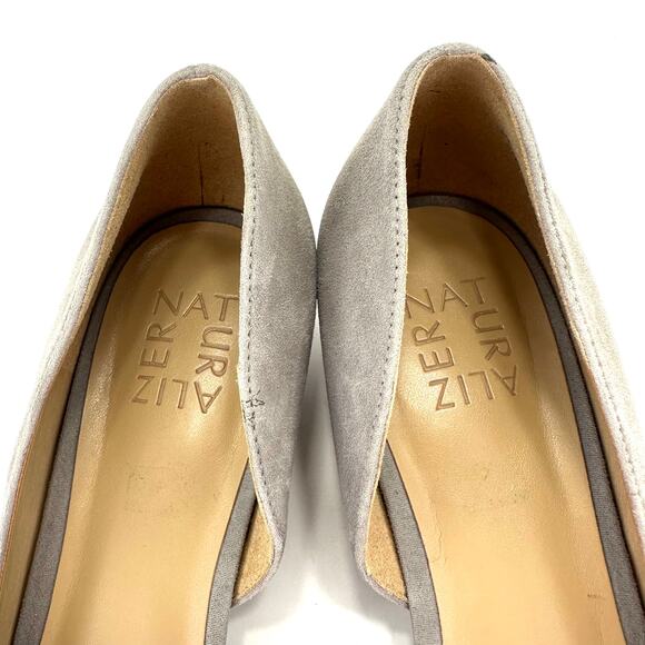Naturalizer Belina Gray Low Heel Pump Size 9.5N Suede Pointed Toe D'Orsay Style - Picture 9 of 13